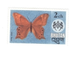 Stamps Bhutan -  Mariposas. Lethe Kansa