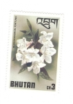 Sellos de Asia - Bhut�n -  Rhododendro fortunei