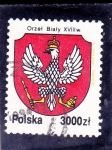 Stamps Poland -  escudo Orzel Bialy XVIII w 