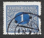Sellos de Europa - Checoslovaquia -  J65 - Número