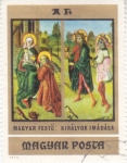 Stamps Hungary -  Adoración de los Reyes