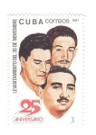 Stamps Cuba -  XXV Aniversario del levantamiento del 30 de Noviembre