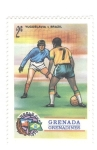 Sellos del Mundo : America : Granada : Mundial de futbol 1974. Yugoslavia-Brasil