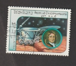Stamps Laos -  Sputnik 2
