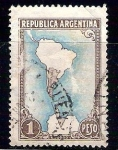 Sellos de America - Argentina -  mapa