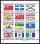 Sellos de America - Canad -  Fiesta Nacional- banderas y escudos