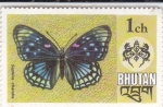 Sellos de Asia - Bhutn -  mariposa