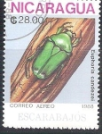 Stamps : America : Nicaragua :  escarabajo RESERVADO