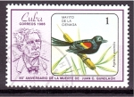 Sellos de America - Cuba -  XC aniv. muerte del ornitologo