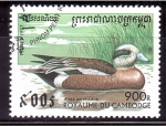 Sellos de Asia - Camboya -  serie- Patos