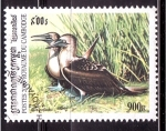Stamps Cambodia -  serie- Aves acuaticas
