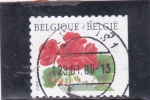 Stamps Belgium -  flores-