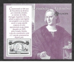 Stamps : Europe : Portugal :  HB 1923 - Viajes de Colón (Europa CEPT)
