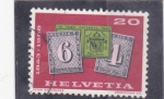 Sellos de Europa - Suiza -  125 años sellos de correos 