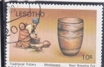 Sellos del Mundo : Africa : Lesotho : potes tradicionales 