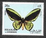 Stamps United Arab Emirates -  Mi1018A - Mariposa