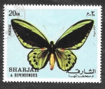Stamps United Arab Emirates -  Mi1018A - Mariposa