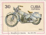Sellos de America - Cuba -  motocicleta antigua 