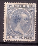 Sellos de America - Puerto Rico -  Alfonso XIII