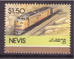 Sellos de America - San Crist�bal y Nevis -  serie- Locomotoras