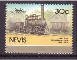 Sellos del Mundo : America : San_Crist�bal_y_Nevis : serie- Locomotoras