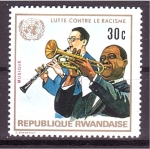 Stamps Rwanda -  Año Intern. contra Discrim. Racial