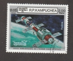 Stamps Cambodia -  25 Aniv. del hombre en el espacio