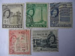 Stamps Malta -  Queen Elizabeth II - Serie:1956/76.