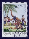 Stamps Laos -  Lucha
