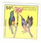 Stamps : Africa : Rwanda :  colibri RESERVADO