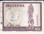 Stamps Argentina -  X aniversario de la declaración de los derechos del hombre