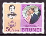 Stamps Asia - Brunei -  Boda Real de la princesa Ana con Mark Phillips