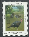 Sellos de Africa - Marruecos -  Pavo real