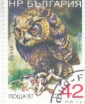 Stamps Bulgaria -  ave-Búho real 