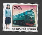 Sellos de Asia - Corea del norte -  Locomotora eléctrica