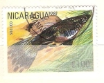 Sellos del Mundo : America : Nicaragua : poecilla reticulata RESERVADO