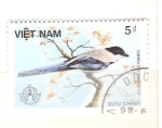 Stamps Vietnam -  cyanopica cyanus RESERVADO