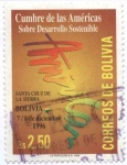 Stamps Bolivia -  cumbre de las Americas sobre Desarrollo Sostenible
