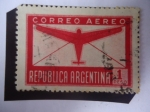 Stamps Argentina -  Aeroplano y Carta - Serie: Correo Aéreo.