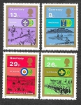 Sellos de Europa - Reino Unido -  246-249 - LXXV Aniversario de los Boys Scouts