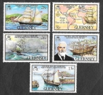Stamps United Kingdom -  269-273 - Era Dorada del Barco