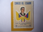 Sellos de America - Ecuador -  Gira de Confraternidad Julio 1962-Visita de Estado del Pres. Carlos Julio Arosemena Monroy a USA