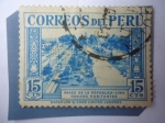 Stamps Peru -  Paseo de la República- Lima - 400.000 Habitantes en 1936.