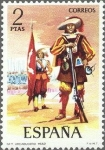 Stamps Spain -  2168 - Uniformes militares - Arcabucero de infanteria 1632