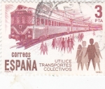 Sellos del Mundo : Europa : Espa�a : Utilice transportes colectivos(40)