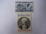 Stamps United States -  Marqués de Lafayette (1757-1834)