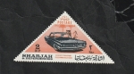 Stamps United Arab Emirates -  Sharjah - 76 - Transportes y telecomunicaciones vehículo de 1964