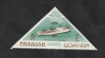 Sellos de Asia - Emiratos �rabes Unidos -  Sharjah - 83 - Transportes y telecomunicaciones Nave nuclear