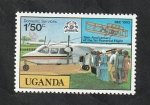 Stamps Uganda -  165 - 75 Anivº del 1er vuelo de los hermanos Wright