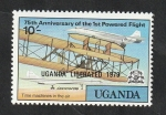 Stamps Uganda -  187 - 75 Anivº del 1er vuelo de los hermanos Wright